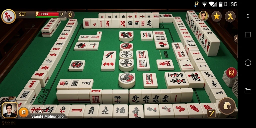 Tampilan gameplay Mahjong yang menarik dan intuitif dari 9ET.