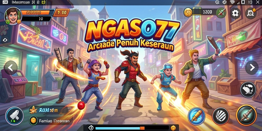 Screenshot permainan NGASO77 menampilkan aksi cepat dan penuh warna.