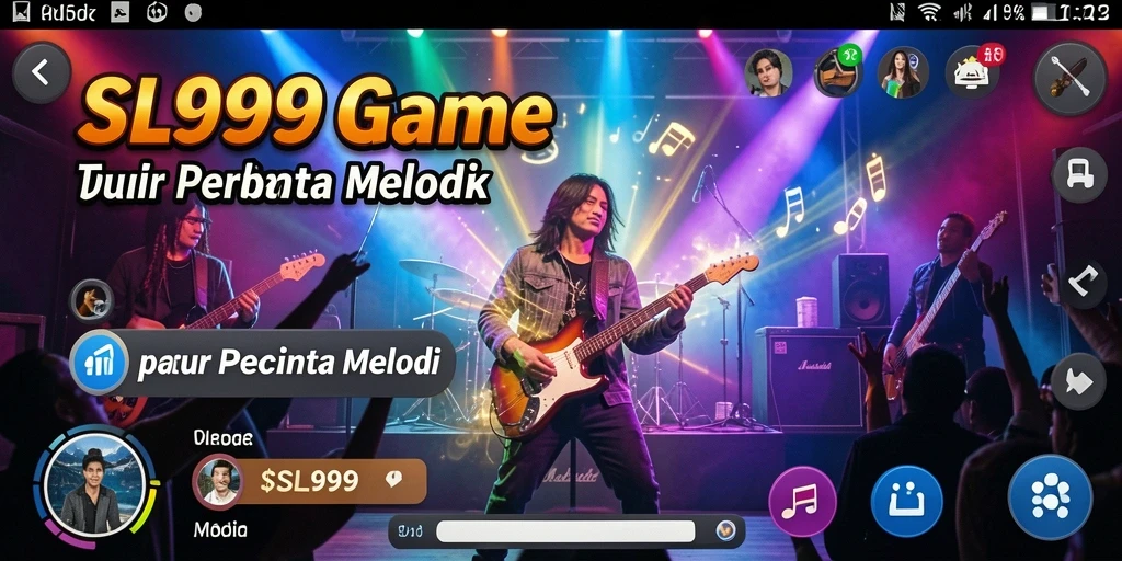 Tampilan screenshot gameplay SL999 dengan aksi seru dan musik menggembirakan.