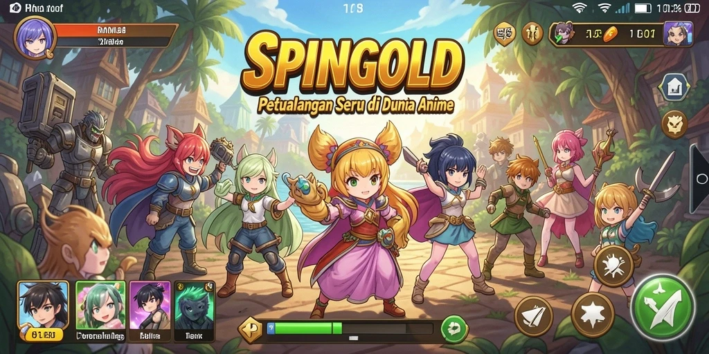 Tampilan gameplay SPINGOLD yang seru dan menarik.
